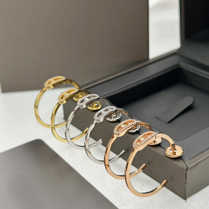 [baslovejewels]CREOLES MOVE UNO PM DIAMOND EARRINGS