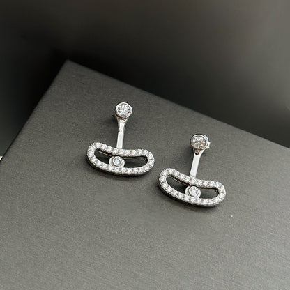 [baslovejewels]MOVE UNO SILVER DIAMOND EARRINGS