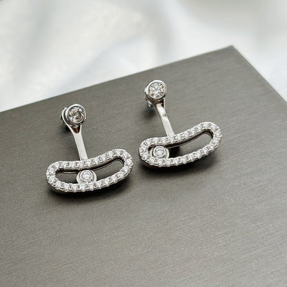 [baslovejewels]MOVE UNO SILVER DIAMOND EARRINGS