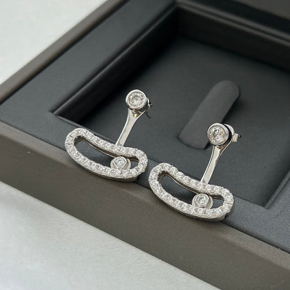 [baslovejewels]MOVE UNO SILVER DIAMOND EARRINGS