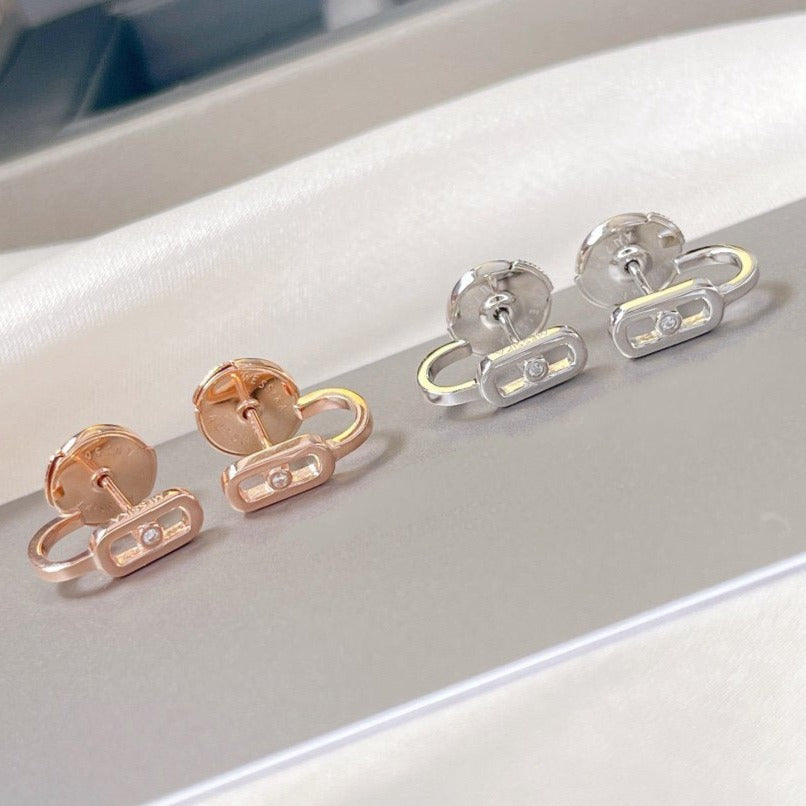 [baslovejewels]CREOLES MOVE UNO MINI 1 DIAMOND EARRINGS