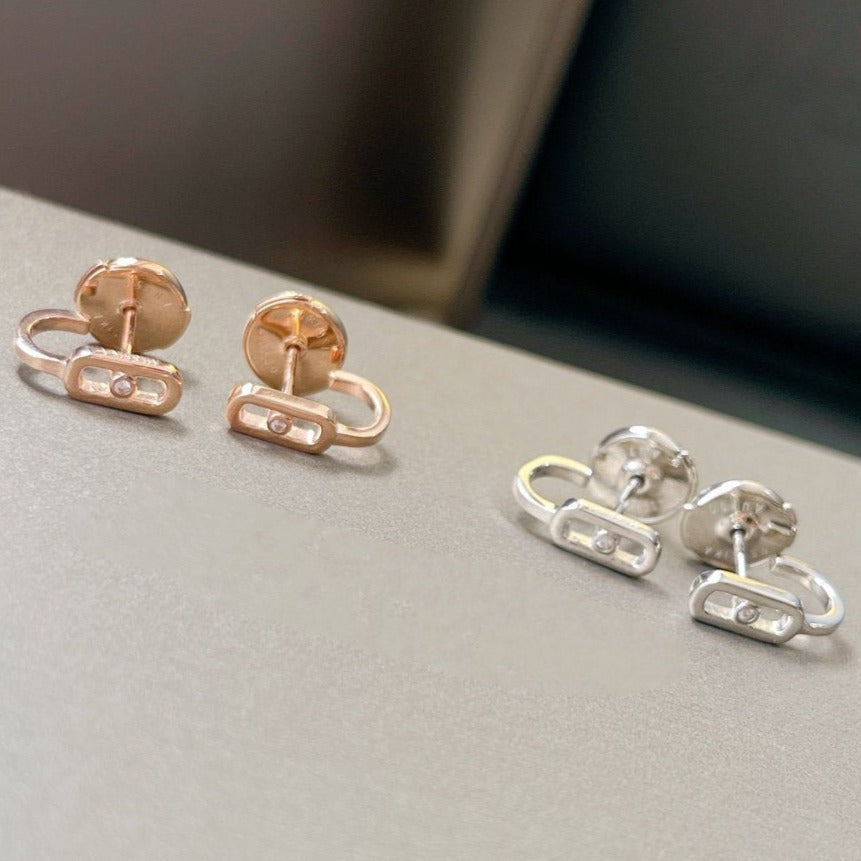 [baslovejewels]CREOLES MOVE UNO MINI 1 DIAMOND EARRINGS