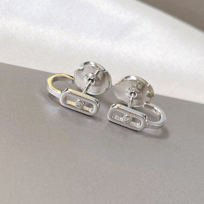 [baslovejewels]CREOLES MOVE UNO MINI 1 DIAMOND EARRINGS