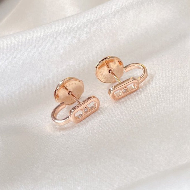 [baslovejewels]CREOLES MOVE UNO MINI 1 DIAMOND EARRINGS