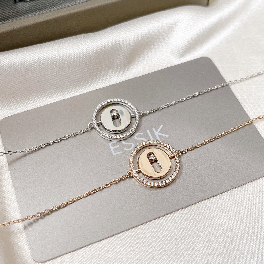 [baslovejewels]LUCKY MOVE PAVED DIAMOND BRACELET