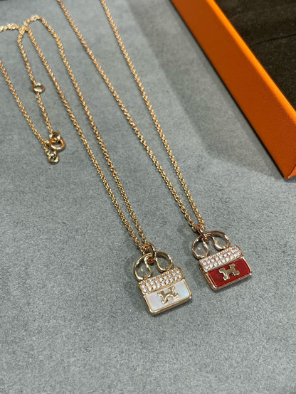 [baslovejewels]H CIRCE MOISSANITE PENDANT NECKLACE GOLD