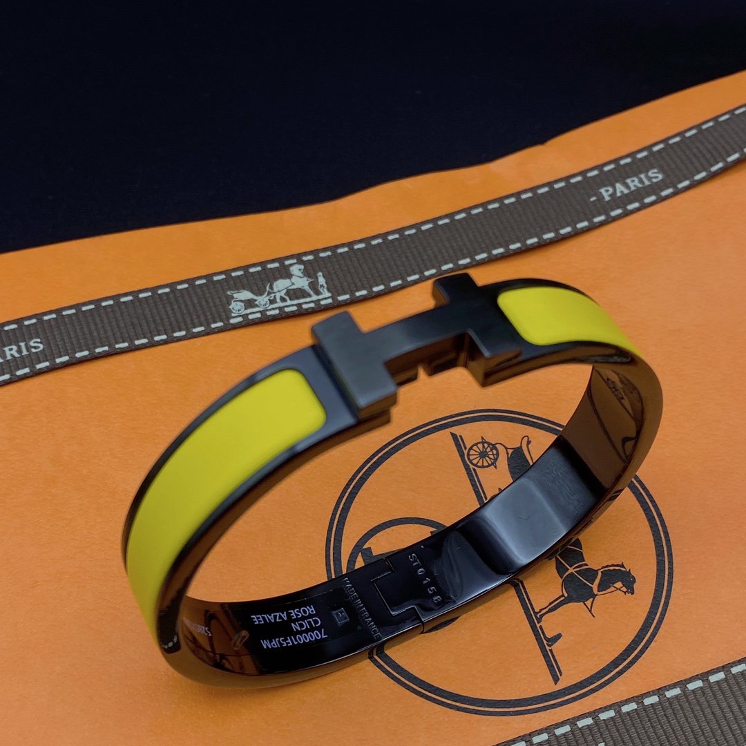 [baslovejewels]CLIC HM SO BLACK YELLOW BRACELET