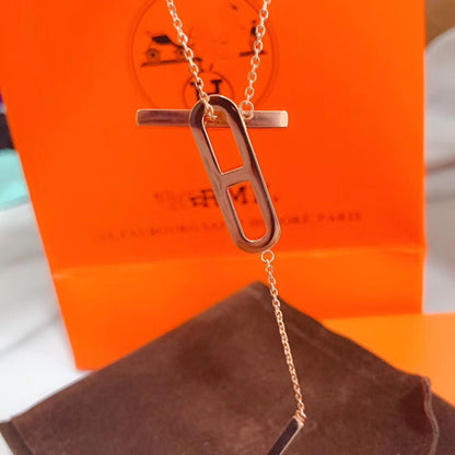 [baslovejewels]HM NECKLACE PLATINUM ROSE GOLD DIAMOND