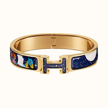 [baslovejewels]H STAR AND MOON BRACELET 12MM