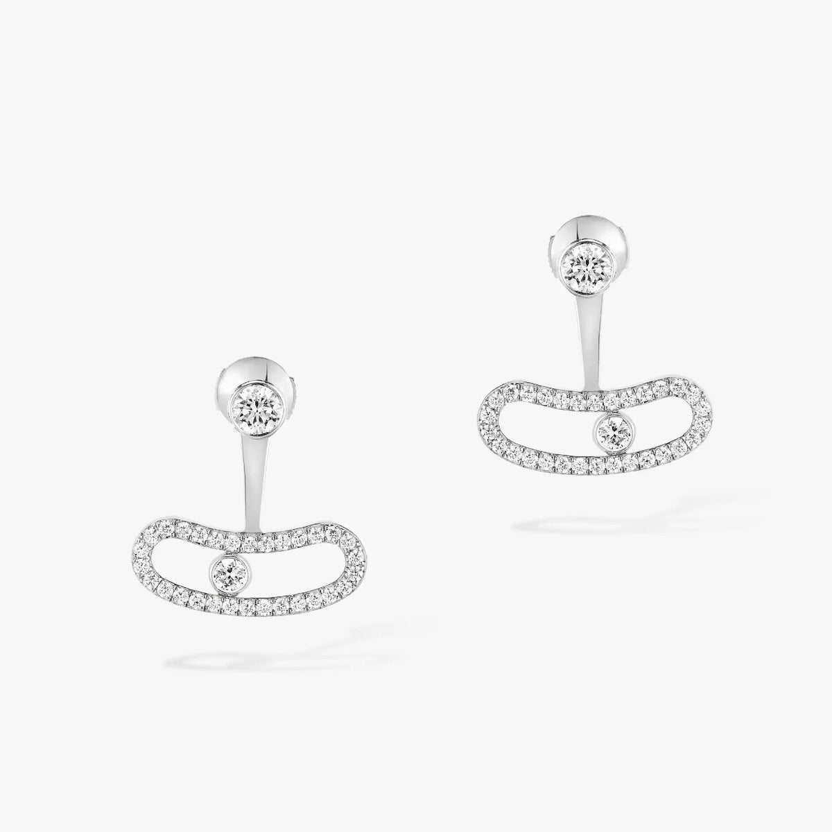 [baslovejewels]MOVE UNO SILVER DIAMOND EARRINGS