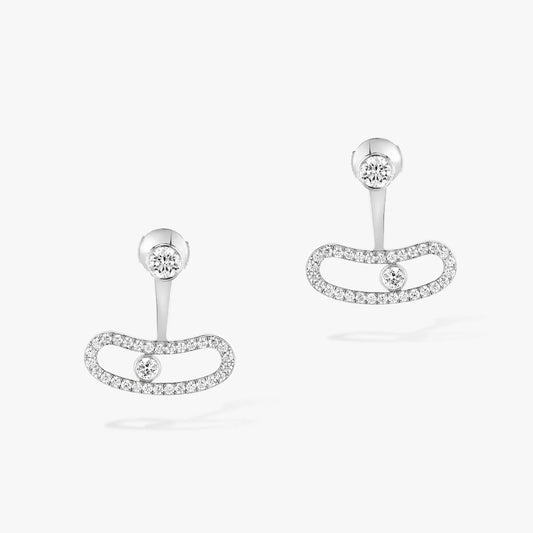[baslovejewels]MOVE UNO SILVER DIAMOND EARRINGS