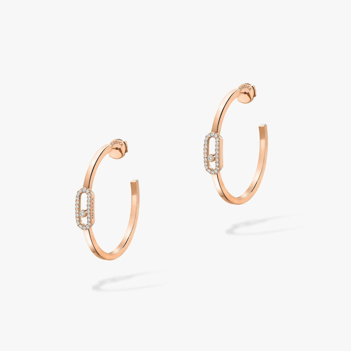 [baslovejewels]CREOLES MOVE UNO PM DIAMOND EARRINGS