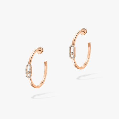 [baslovejewels]CREOLES MOVE UNO PM DIAMOND EARRINGS