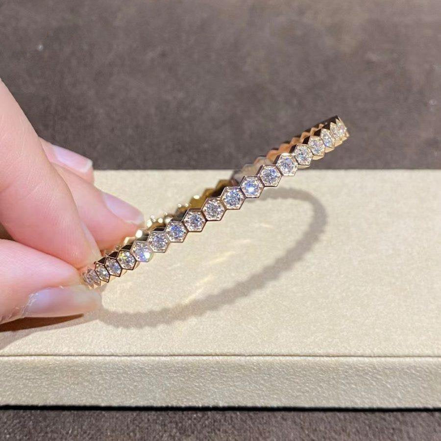 [baslovejewels]BEE LOVE GOLD BRACELET FULL DIAMOND