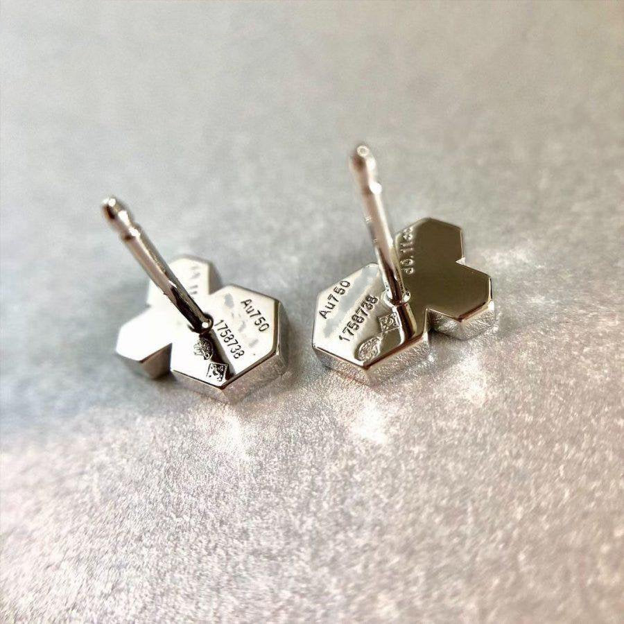 [baslovejewels]BEE LOVE SILVER DIAMOND EARRINGS