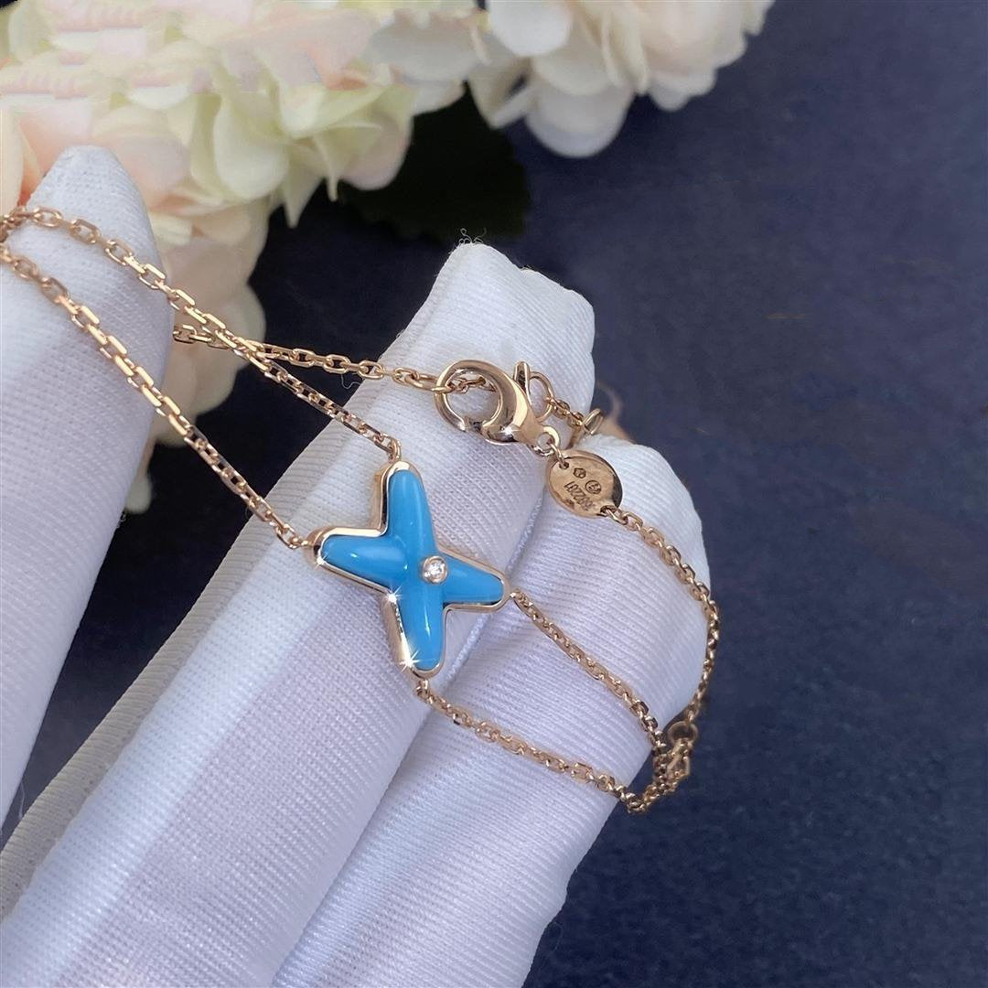 [baslovejewels]JEUX BRACELET TURQUOISE PINK GOLD 1 DIAMOND