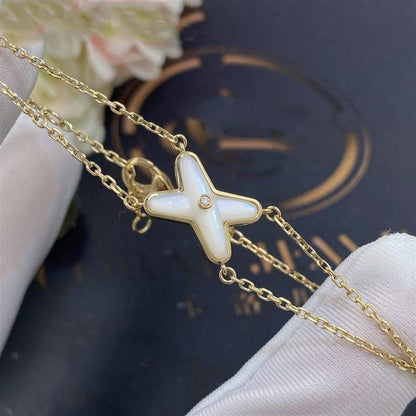 [baslovejewels]JEUX BRACELET WHITE MOP GOLD 1 DIAMOND