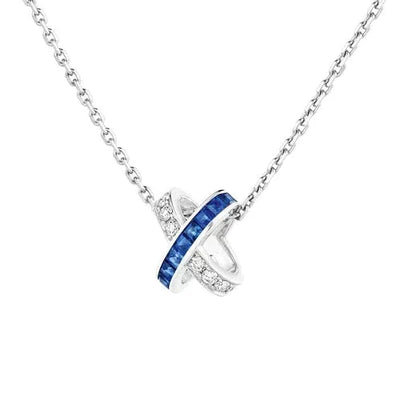 [baslovejewels]LIENS DIAMOND SILVER NECKLACE