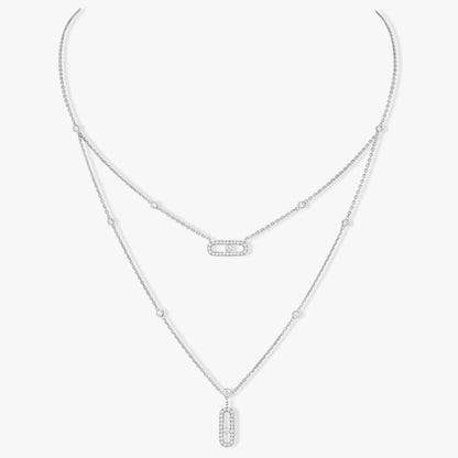 [baslovejewels]MOVE 2 ROW DIAMOND NECKLACE