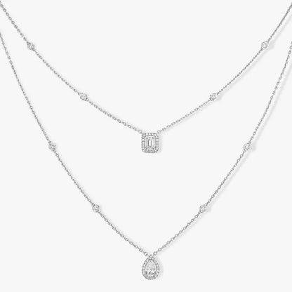 [baslovejewels]Diamond Necklace My Twin 2 Rows