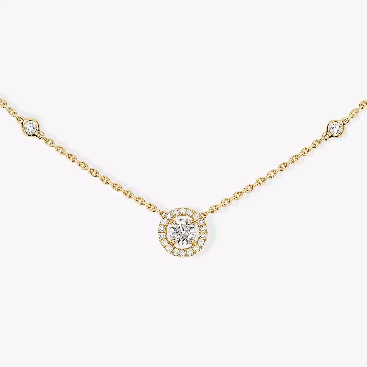 [baslovejewels]Diamond Necklace 0,20ct Brilliant Shape Joy