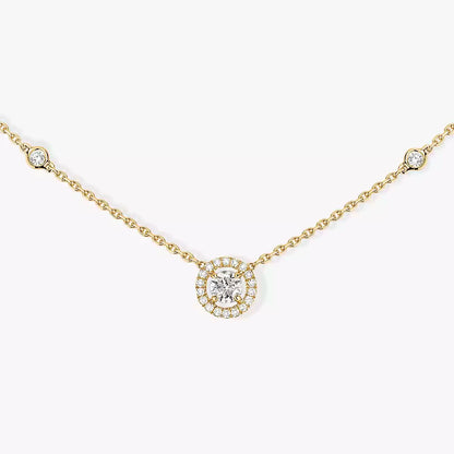 [baslovejewels]Diamond Necklace 0,20ct Brilliant Shape Joy