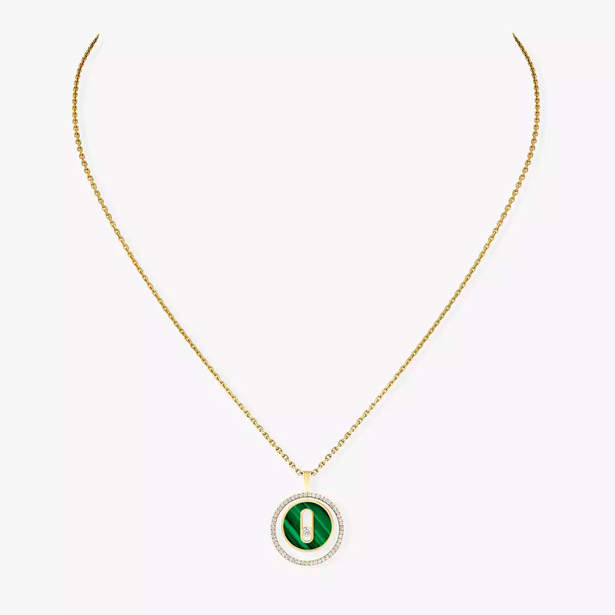 [baslovejewels]Lucky Move Diamond Necklace in Rose Gold and White Mother-of-Pearl