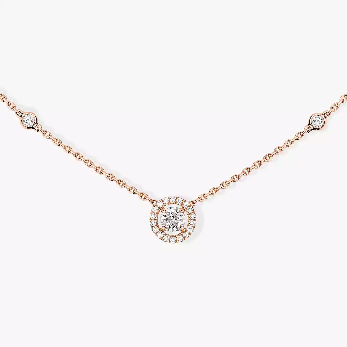 [baslovejewels]Diamond Necklace 0,20ct Brilliant Shape Joy