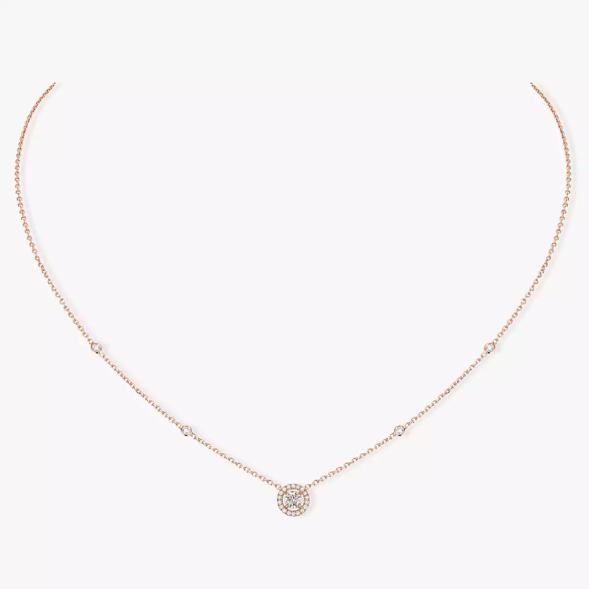 [baslovejewels]Diamond Necklace 0,20ct Brilliant Shape Joy