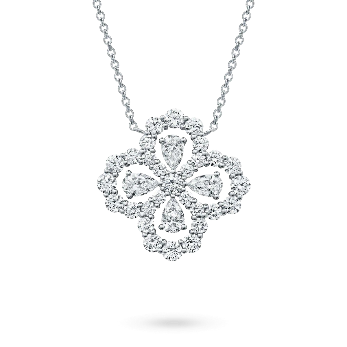 [baslovejewels]LOOP NECKLACE FULL MOTIF DIAMOND 16MM MULTIPLE COLORS