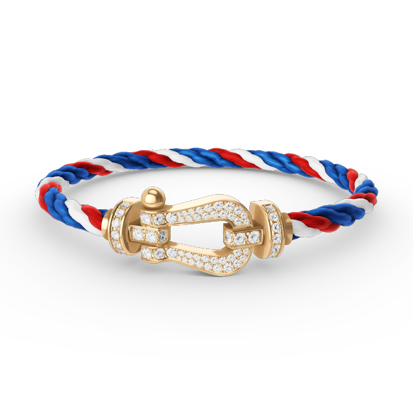[baslovejewels]FORCE LARGE HORSESHOE FULL DIAMOND BRACELET GOLD