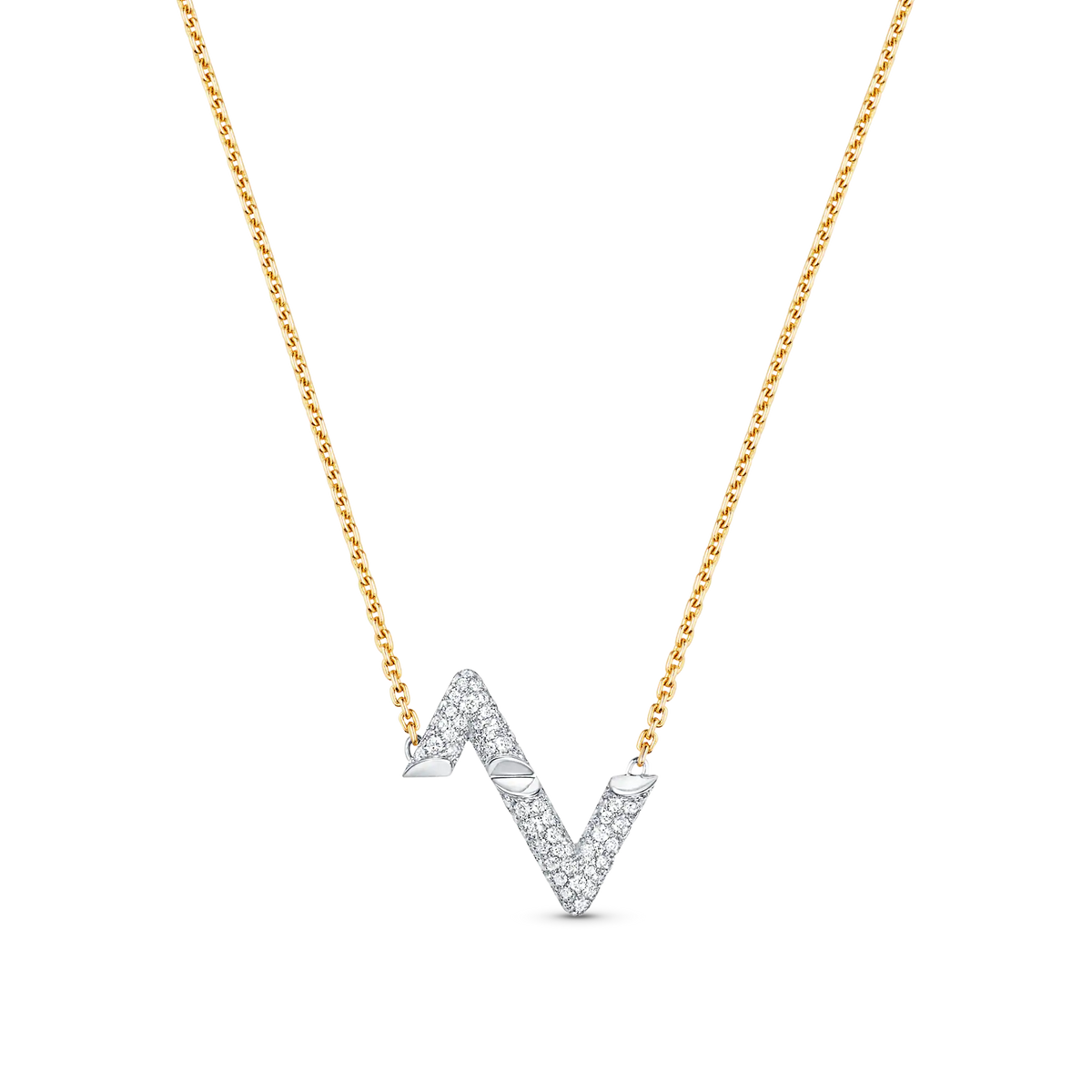 [baslovejewels]VOLT SILVER DIAMOND PEDANT NECKLACE