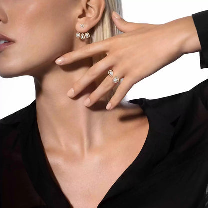 [baslovejewels] My Twin Trio  Diamond Earrings