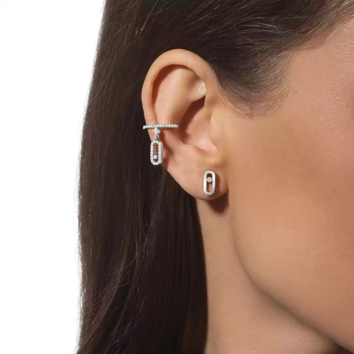 [baslovejewels]Move Uno Diamond Stud Earrings