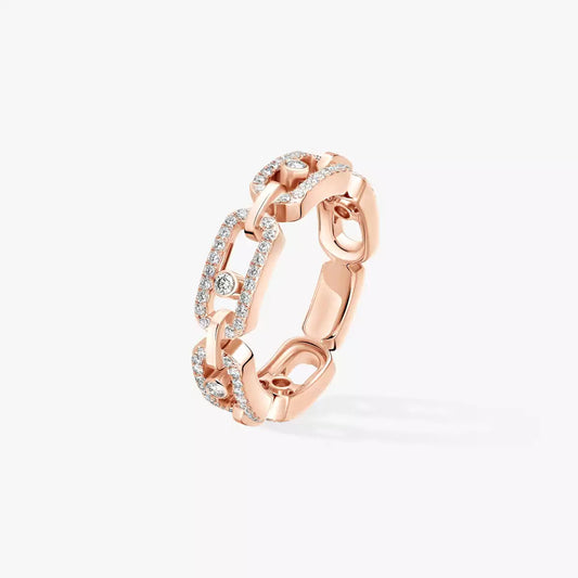 [baslovejewels]Move Link Pave_-Set Diamond Ring in Gold
