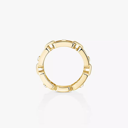 [baslovejewels]Move Link Pave_-Set Diamond Ring in Gold