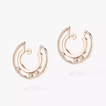 [baslovejewels]Move Romane Small Diamond Hoop Earrings