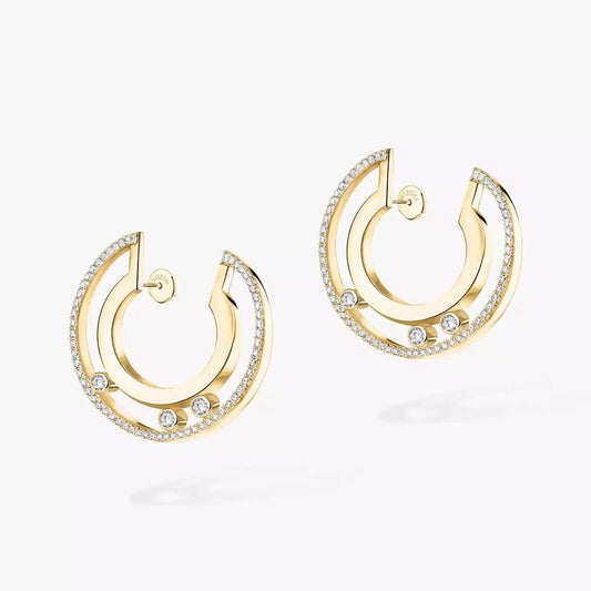 [baslovejewels]Move Romane Small Diamond Hoop Earrings