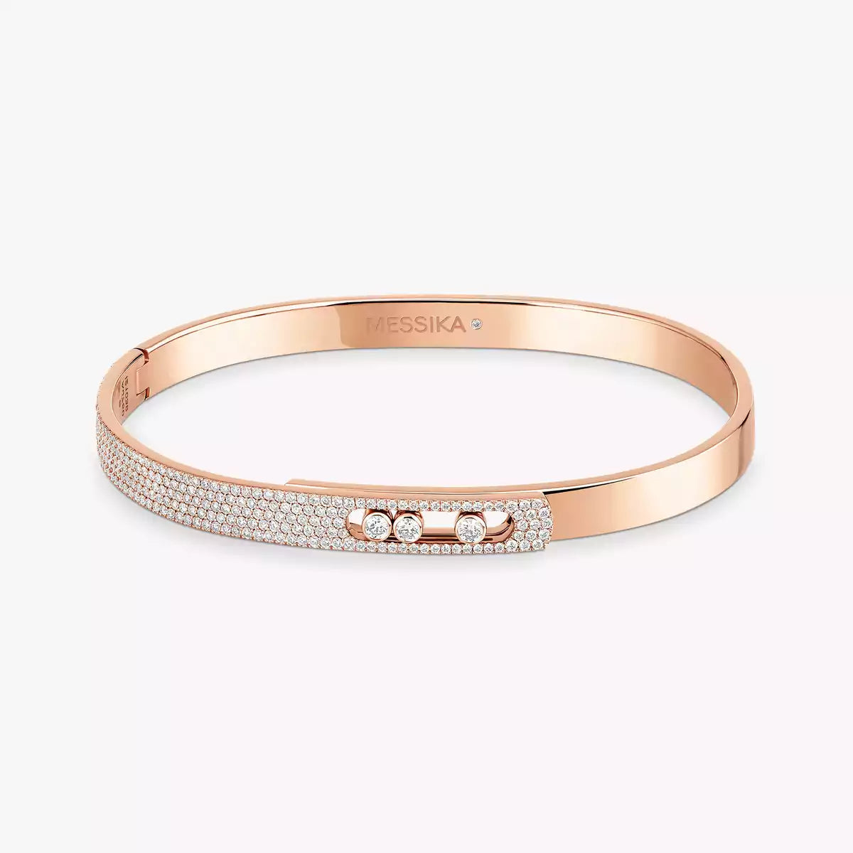 [baslovejewels]Move Noa Rose Gold Pavé Diamond Bangle Bracelet