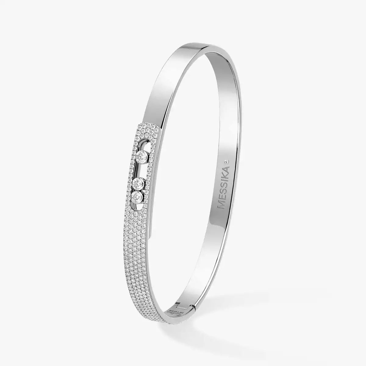 [baslovejewels]Move Noa Rose Gold Pavé Diamond Bangle Bracelet