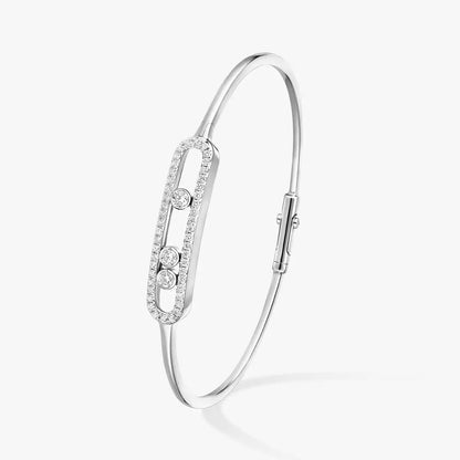 [baslovejewels]Move Pavé Diamond Bangle Bracelet M