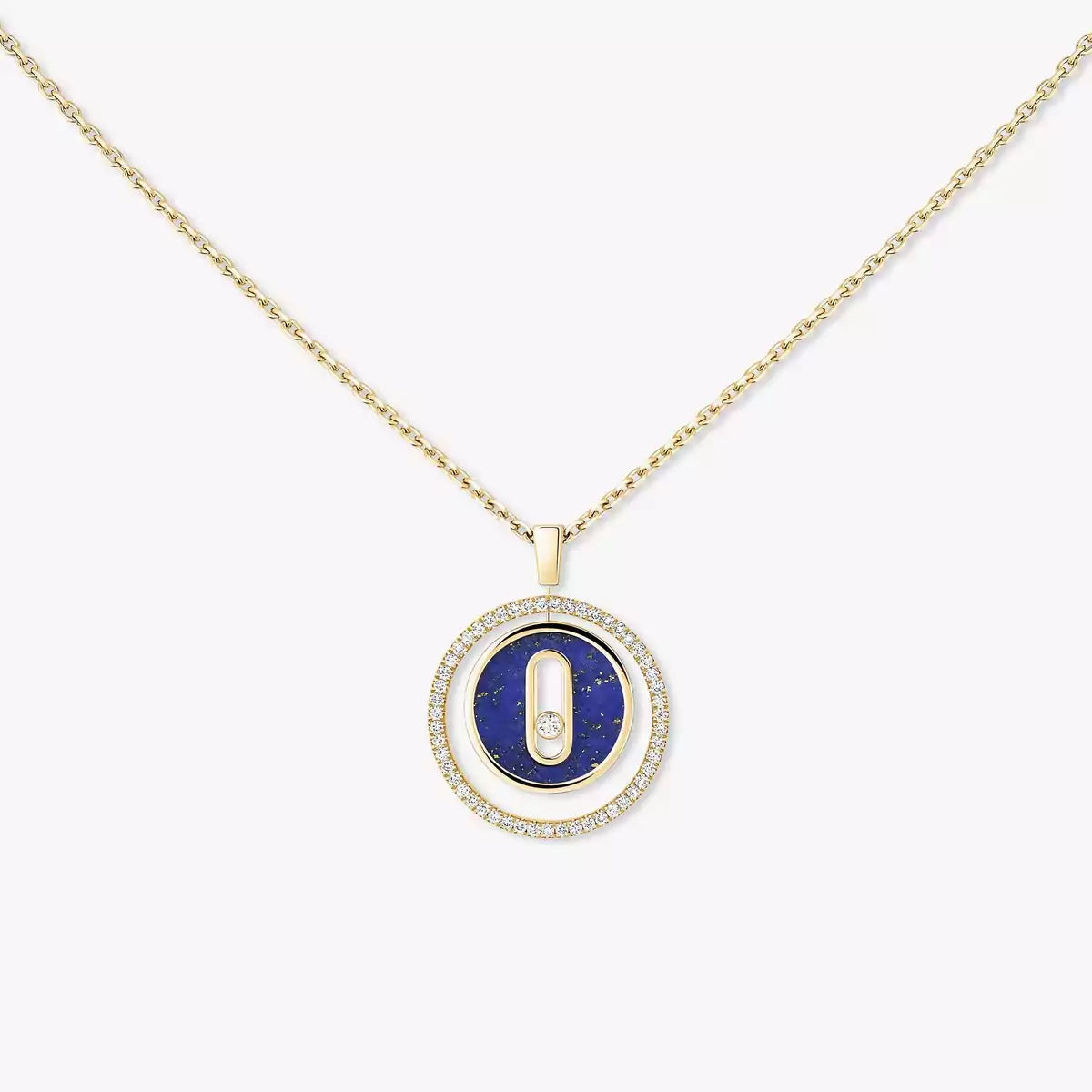[baslovejewels]Lucky Move Diamond Necklace in Rose Gold and White Mother-of-Pearl