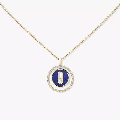 [baslovejewels]Lucky Move Diamond Necklace in Rose Gold and White Mother-of-Pearl