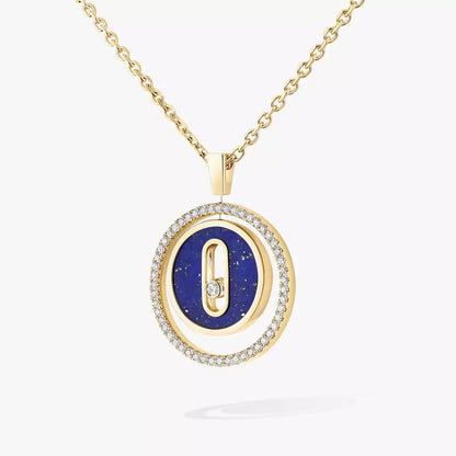 [baslovejewels]Lucky Move Diamond Necklace in Rose Gold and White Mother-of-Pearl