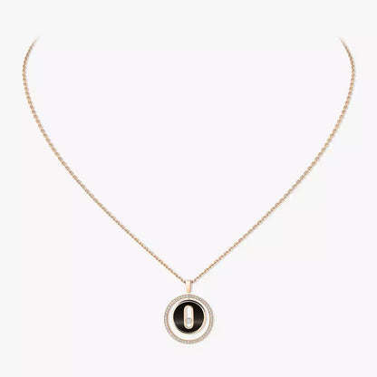 [baslovejewels]Lucky Move Diamond Necklace in Rose Gold and White Mother-of-Pearl