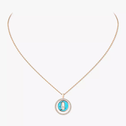 [baslovejewels]Lucky Move Diamond Necklace in Rose Gold and White Mother-of-Pearl