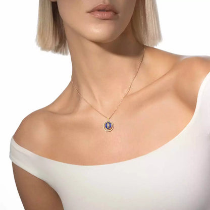 [baslovejewels]Lucky Move Diamond Necklace in Rose Gold and White Mother-of-Pearl