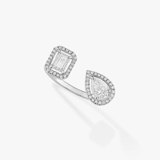 [baslovejewels]MY TWIN TOI & MOI SILVER DIAMOND RING