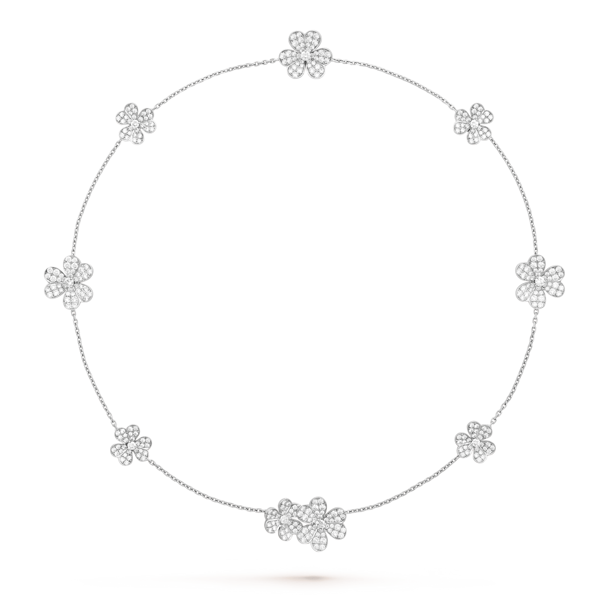 [basloveJW]FRIVOLE SILVER 9 FLOWERS NECKLACE