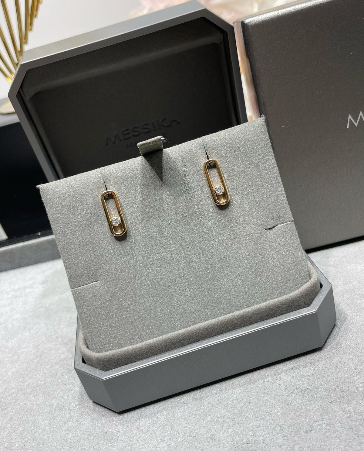 [baslovejewels]MOVE UNO SMALL 1 DIAMOND EARRINGS